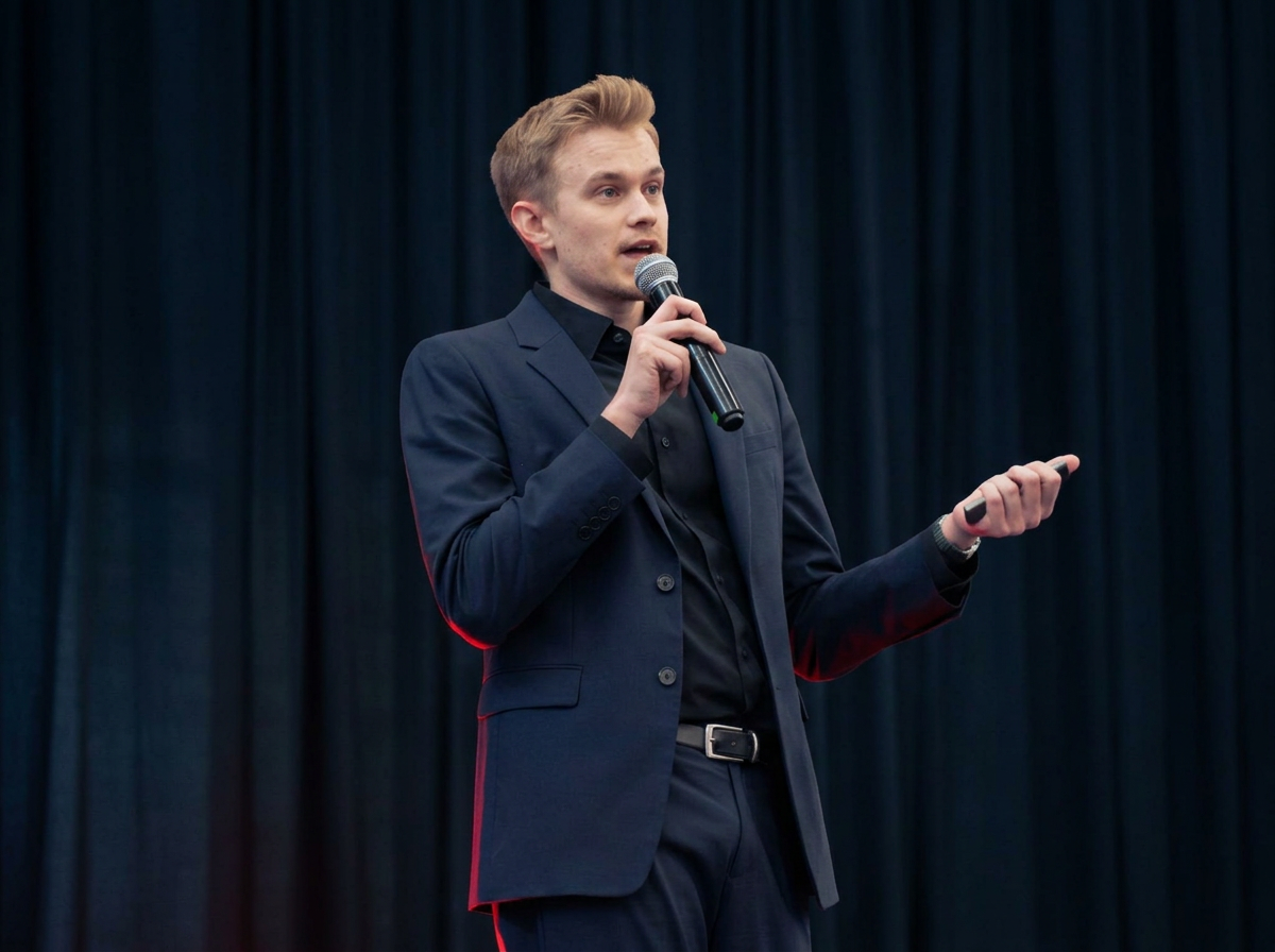 Kasper Hytonen on stage